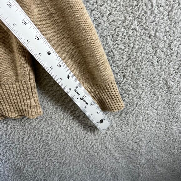 Vintage Pennshire Sweater Men's Extra Large Brown Tan Pullover Button Collar 70s - Picture 7 of 16